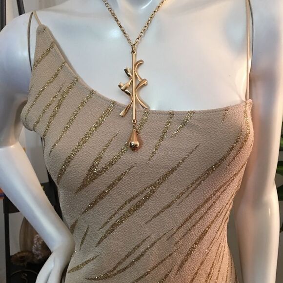 New! Tiger Pattern Open back maxi w/side slit - Picture 5 of 11